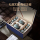 Complete set of tea sets made in Tokyo, Kung Fu tea set, Tianqing Ru Kiln set, teapot, tea cup, handed down Ru Kiln gift box, 10 pieces