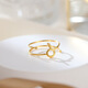 
LeMIAO (LEMIAO) S925 silver hollow double-layer twelve zodiac ring glossy simple men and women personalized movable index finger ring RS1048 [Libra - gold and white] adjustable opening