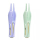 Lingyunhe baby booger clip with light baby glowing tweezers for newborns digging and nostrils. Glowing tweezers [Sweet taro purple] with battery [Silicone soft head, soft Q-elastic]
