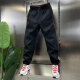 Feidi Sen Meng's pants for men's autumn and winter loose small feet casual pants for boys fashion and versatile sports Harun tying pants 326 black 33 (recommended 155-165Jin [Jin equals 0.5 kg])