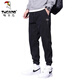 Woodpecker (TUCANO) black jeans men's typography fashion workwear boys 2025 new casual autumn trousers DW_9859 black XL