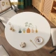 Ins style cute round tablecloth cartoon cute round coffee table tablecloth waterproof and oil-proof wash-free small round table table mat ins style silicone leather tablecloth Neufmu seven- potted plant diameter 100cm