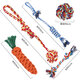 Pochido dog toy cotton rope five-piece set, puppy molars, bite-resistant rope knot ball, pet boredom relief artifact, interactive tug-of-war rope