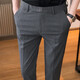 Ding Gude Summer Business Casual Hosen für Männer Neun-Punkte Slim Westkoreanische Version Herrenhosen für Männer in der Herrenhose Trendy Straight-Bein Stretchhose für mittlere Alter und junge Menschen 723 Neun-Punkte Black 29