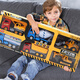 Large-sized engineering car children's toys boys set excavator bulldozer sprinkler mixing crane excavator small wj 9853 project 3 installation e-commerce version
