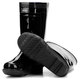 Huili Rain Shoes Men's Fashionable Rain Boots Water Shoes Boots Outdoor Waterproof Anti-slip Wear resistant HL838 Mid-tube Black 43 Size