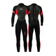 Scuba Donkey strong water-proof CR reinforced 3MM one-piece wetsuit warm swimsuit paddleboard windsurfing motorboat jellyfish suit thick 3 CR reinforcements-red and black-3MM S