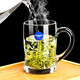 Luminarc thickened tempered glass cup household tea cup with handle large capacity tea cup green tea cup drinking cup with handle single Benny 450ml