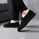 Monide Marke Leinwandschuhe Männer 2024 Frühlings- und Herbst neuer alter Peking Herrenschuhe lässige faule Schuhe Männer M9288 Schwarzer schwarzer Boden 42