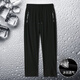The best men's ice silk pants for men's summer new elastic thin style breathable ice-sensing fashionable and versatile loose casual trousers for men YYK724 gray flat mouth 2XL (about 120-135 Jin [Jin equals 0.5 kg])