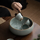 SUSHI CERAMICS Ge Kiln Kung Fu Tea Set Ceramic Teapot Three-Cai Cover Bowl Teacup Tea Washer Six Gentlemen Large Set Gift Box