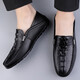 Fugui Bird Summer Boneie Real Cuir Lazy Lazy Casual En cuir chaussures Soft Soft Hrepidable One-cicked Driving Daddy Shoes Yulin FG9898 Black 37