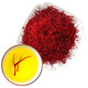 Zhenjiyan’s selected authentic saffron saffron soaked in water. Selected saffron five grams of gold bottle with tweezers