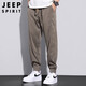 JEEP SPIRIT吉普休闲裤男夏季潮流工装裤子莱赛尔哈伦九分男裤 咖啡色 XL 
