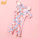 
361 children's swimsuits, girls, middle-aged and children's one-piece five-point swimsuits, girls summer prints, quick-drying, breathable hot spring swimming suits