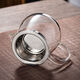 WINTERPALACE heat-resistant glass fair cup tea divider tea drain integrated tea sea filter male cup Kung Fu tea set thickening set 400ml + tea drain