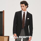 Monty Suit Monty Suit Men's Wool Suit Jacket Men's Slim Business Single Western Men's Casual Suit Black 1205 50