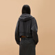 
ONLY autumn and winter NBA co-branded short shoulder-drop hooded long-sleeved sweatshirt for women 12349S035 E39 magnet gray M (165) 84A