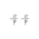 Free Talk Star Earrings Men's Trendy High-end Men's Earrings Single Handsome Cross Boy Ear Jewelry for Your Boyfriend Single