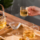 Kangyun (KANGYUN) Kangyun glass tea funnel tea filter with filter tea water separator with base Kung Fu tea set accessories tea drain 04 straight seat glass tea drain (transparent)