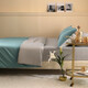 Love 60 four-piece sets, pure cotton simple light luxury double quilt cover, bed sheet and quilt cover, cotton bedding, shallow and Zui Shi Guang Blue, 1.8 meters bed four-piece set/quilt cover 229*230cm