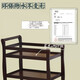 Tianjiao Beibei Europäische Holzbabywindel Tisch Multifunktionales kleines Bett BB Bade- und Schminktisch Baby Berührender Tisch weiße dunkle Farbe Klassische dunkle Mahagoni-Trennwand Nicht-Solid-Holz + Baumwollpolster