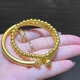 Ancient pure gold engraved 999 gold lotus lotus transfer bead bracelet strung the joy of two generations bracelet for women gold-wrapped silver gift the joy of two generations bracelet 5mm, about 0.5 grams
