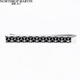 North Martin high-end simple tie clip men's business black geometric texture shirt clip groom wedding gift gift box
