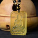 MARDOTG citrine natal Buddha pendant for men, zodiac patron saint amulet necklace for men, Thousand-Hand Avalokitesvara - Zodiac Rat
