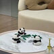 Joint Creative Panda Flower Building Block Assembly Spielzeug Model Panda Menglan Girl Desktop Orament Girl Chinese Valentinstag Geburtstagsgeschenk Gruß Blumen [983 Getreide] mit Bodenbrett