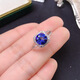 Zhimo (ZHIMO) Tanzanite blue topaz fashion ring silver inlaid topaz living ring birthday gift for wife or girlfriend 92