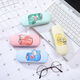 
Li Shen Korean version of male and female students simple and personalized portable ins anti-pressure glasses box fresh and cute myopia glass storage box Cola bottle blue plus velvet mirror cloth + cleaning liquid