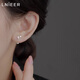 LnieerS999 Pure Silver Star Earrings for Women High-end Earrings 2025 New Hot Style No need to take off earrings when sleeping with pierced ears 999 Pure Silver Star Earrings