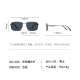 PARZIN Polarized Sunglasses Men's Metal Square Frame Driver Driving Mirror Nylon Lens Trendy Sunglasses 8235