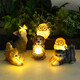 Shiyan Solar Garden Light Creative Simulation Zoo Forest Ornament Garden Landscape Light Outdoor Waterproof Decorative Light Yellow Round Owl