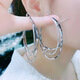Timo live broadcast new trendy multi-layered large earrings 925 silver needle large hoop earrings Internet celebrity temperament goddess style exaggerated earrings Sansheng Sanshi large hoop earrings silver A21-208