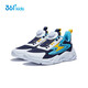 361 children's shoes Children's running shoes Four seasons for boys and girls 3-14 years old to boost technology knob running shoes Blue 34