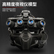 Soldat tactique Fast Quadruple Night Vision Device Set Communication Collet Tactical Fans militaires Collectionne les périphériques de gibier de haute précision Casque noir + Écouteurs + couvercle de casque unique (54-58 cm)