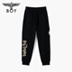 BOY LONDON23 autumn men and women gold stamping letter printing high-end fashion fashion work pants N15903 black S