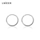 Lnieer999 pure silver plain hoop earrings for women 2025 new popular niche high-end earrings for ear piercing earrings silver earrings 999 pure silver small earrings 12mm suitable for ear bones