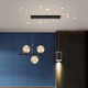 Luminaires d'éclairage Gu Jia LED Chandeliers Restaurant Lumière Luxury Style Lighting House Lighting Amosphérique Home Dining Light 9920-A Style 65 * 14 * 120CM24W Trois couleurs