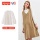 
Fisher-Price American Fisher Maternity Women's Spring Strap Dress 2025 New Small Sleeve Spring and Autumn Skirt Spring Two-Piece Set Khaki Strap Dress L[120-140Jin[Jin equals 0.5 kg] suitable for wearing]