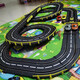 Toys de piste pour enfants Toys garçons à quatre roues motrices piste électrique télécommandation de course de course d'anniversaire de voiture de course 3-6-10 ans 8-12 21,2 mètres Track de course [avec configuration de l'anneau] [Double + Mode Dual Mode] Electric + Hand Crank + 2 voitures