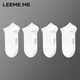Leeme.me Riz à grains [Antibactérienment déodorant] chaussettes pour hommes au printemps et en été à rayures à rayures anti-odor