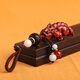 Yora pixiu pendentif petite feuille rouge santal santal pixiu chaire chaîne pour hommes clés de voiture accrochée
