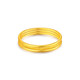 Mengjinyuan Gold Ring Three Lives Three Worlds pure gold ring ring for women, stackable ring, fashionable tail ring for girlfriend, No. 14 - about 1.15g (single glossy style)