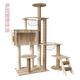 Marco de escalada para gatos de madera maciza con chip de estrella, marco para gatos, nido para gatos grande, árbol para gatos, cápsula espacial integrada, plataforma para saltar para gatos, marco para rascar para gatos b15+ estera