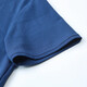 Hongdu kurzärmelige T-Shirt Herrengeschäft mit mittlerem Alter lässig dünn Lösches Blau-Arbeit Gentleman's halbärmelig T-Shirt Blue Th6223-1 M 170/88a