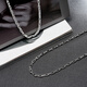 Lukfook Jewelry Platinum Series Platinum 950 Electric Black Grass Pattern Platinum Necklace Price EFT1P3C0004 55cm-52.59g (including labor cost 7415 yuan)