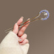 National style classical U-shaped hairpin for women, blue and white porcelain, new Chinese style temperament hairpin, high-end hairpin, hairpin, hairpin, blue and white porcelain pearl-U-shaped hairpin gold